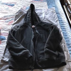 Boys black zip up hoodie